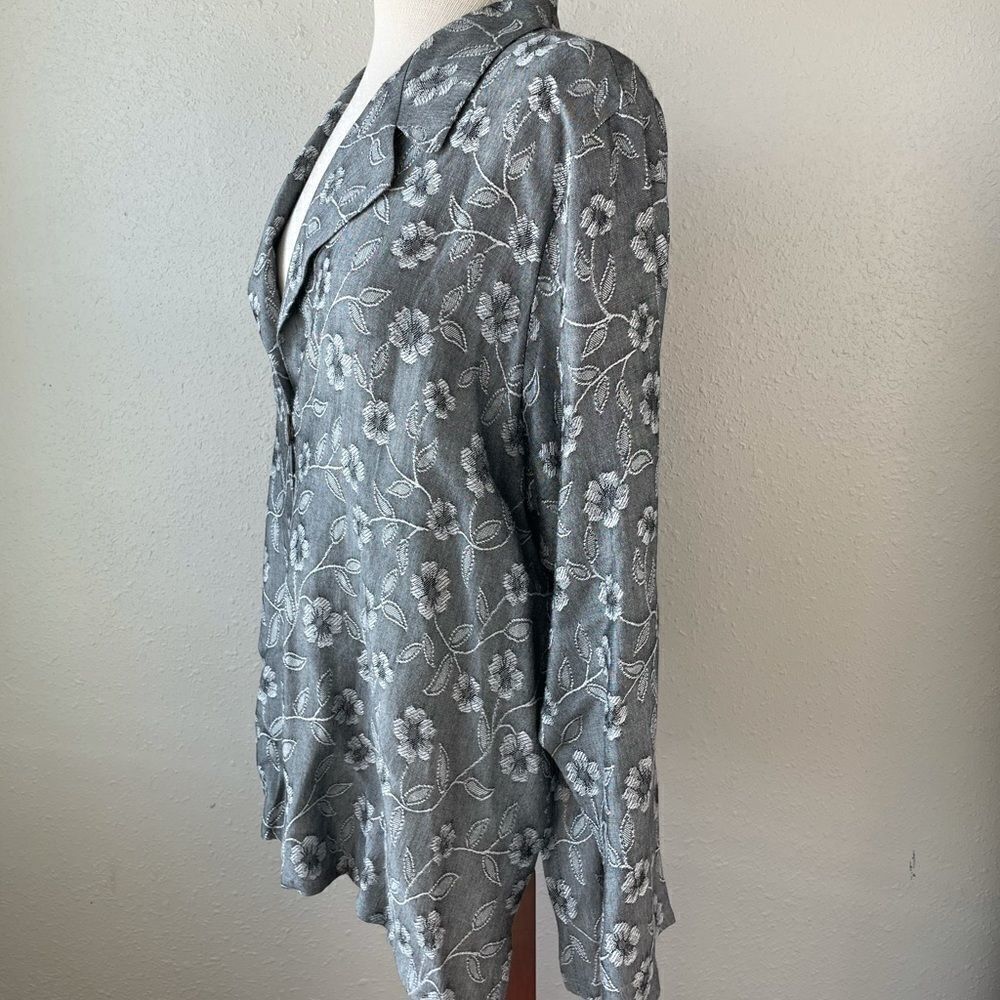 David Dart Linen Blend Button Up Shirt Size L Euc - image 4